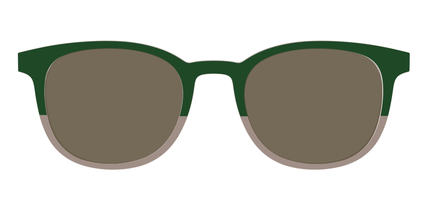 The Polarized Cedar & Sap Crystal Split Sun Top - Front Top Image - Pair Eyewear