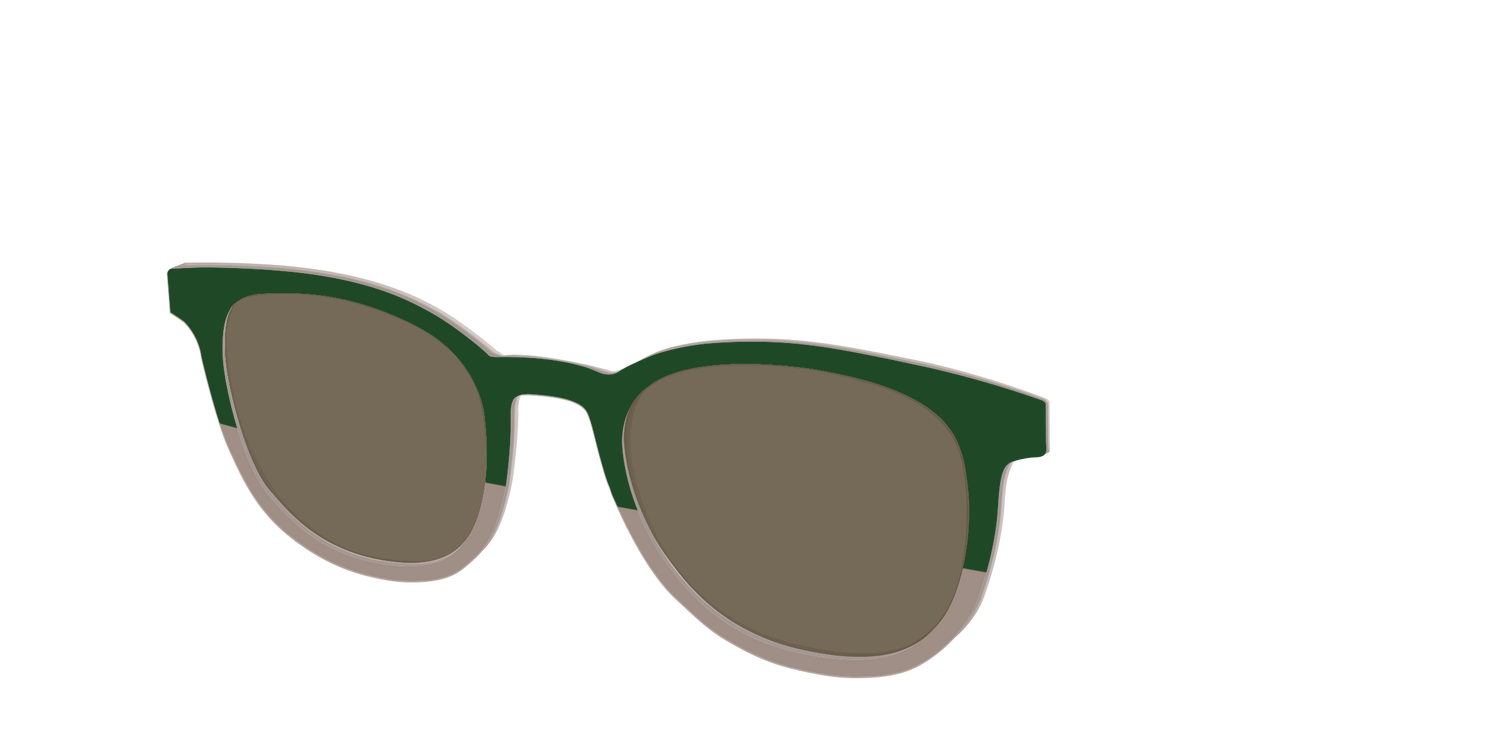 The Polarized Cedar & Sap Crystal Split Sun Top - Angle Top Image - Pair Eyewear
