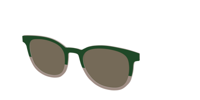 The Polarized Cedar & Sap Crystal Split Sun Top - Angle Top Thumbnail - Pair Eyewear