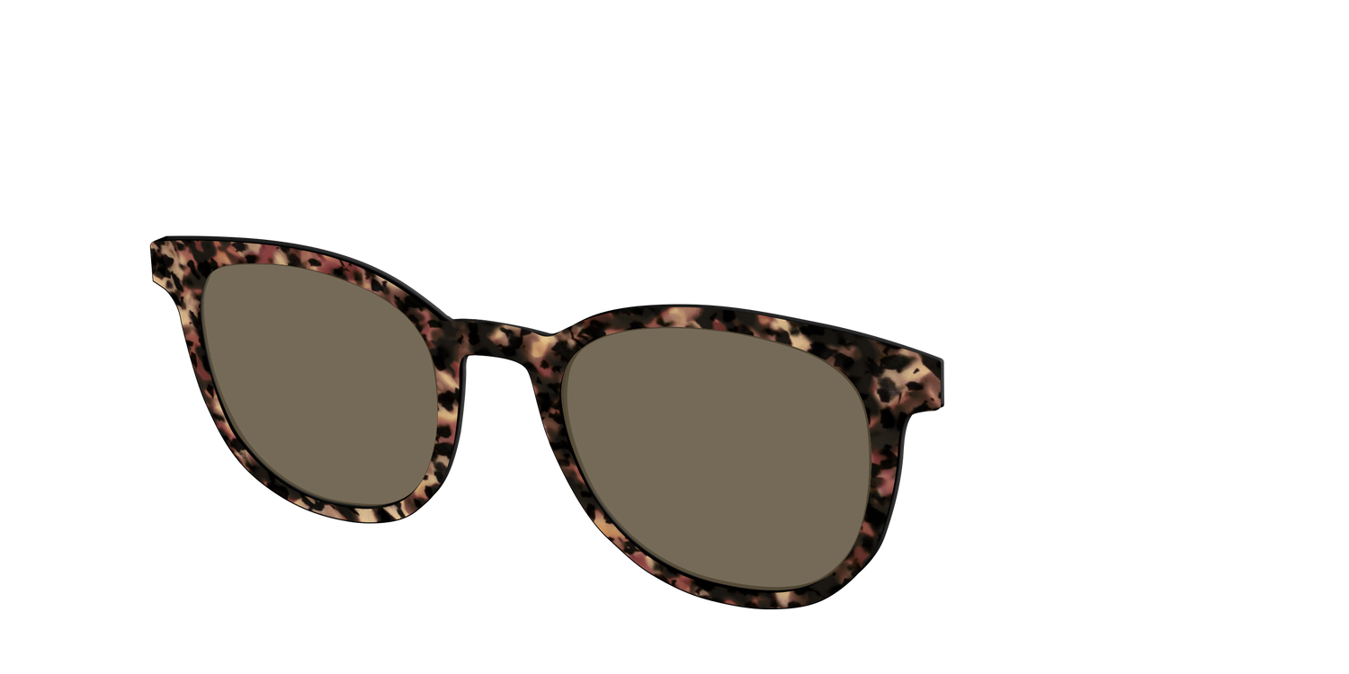 The Polarized Sienna Tortoise Sun Top - Angle Top Image - Pair Eyewear