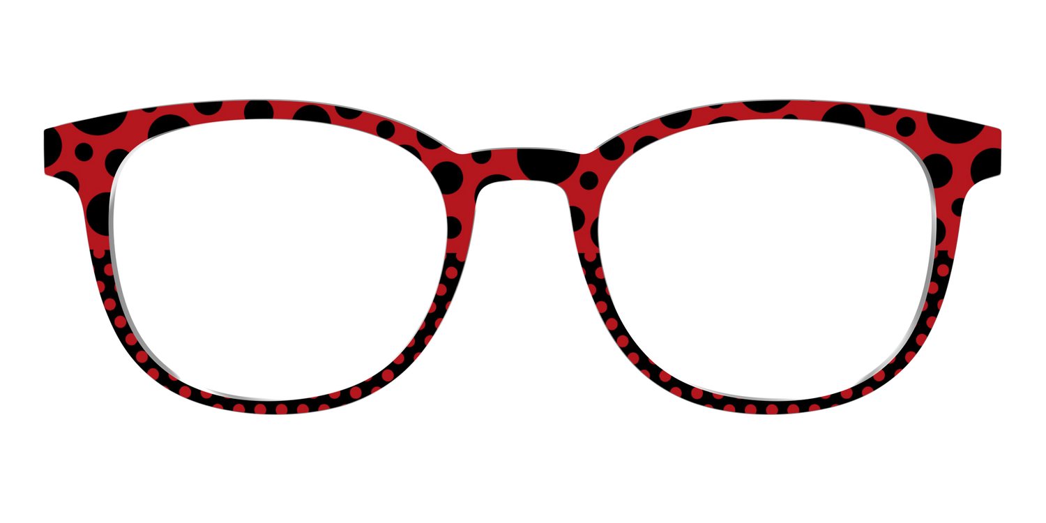 The Red Spotted Split - Front Top Image - Pair Eyewear