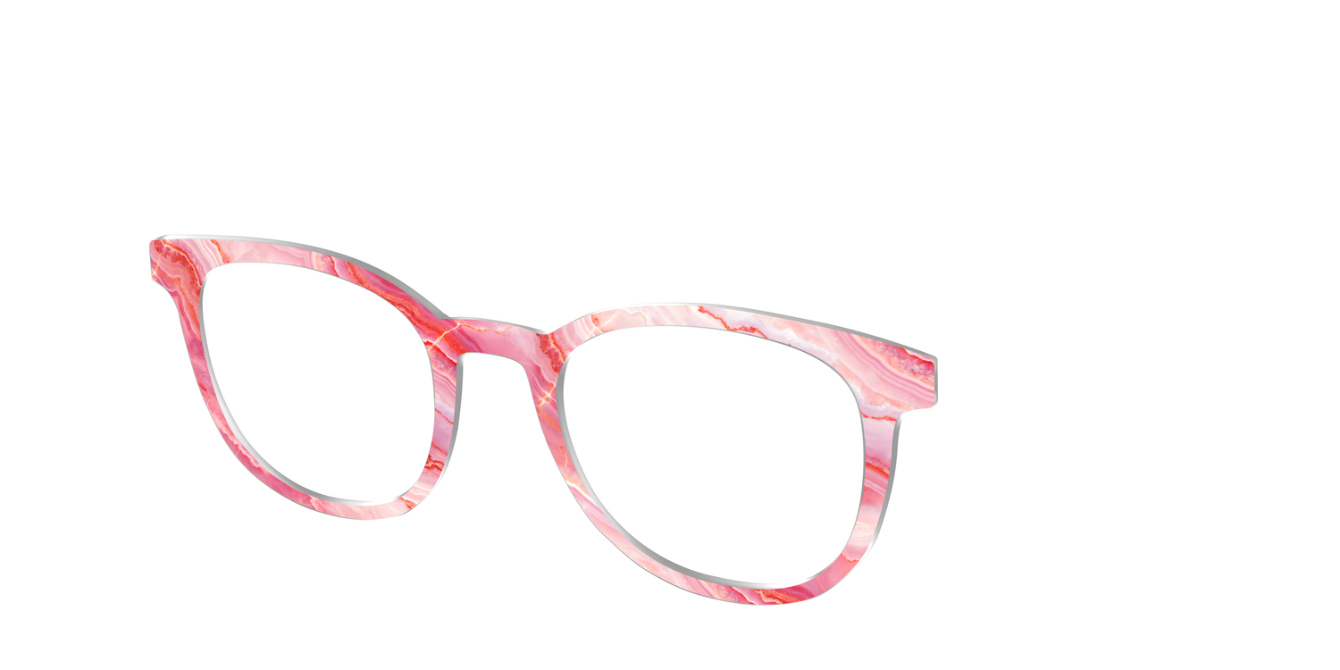 The Rose Quartz Geode - Angle Top Image - Pair Eyewear