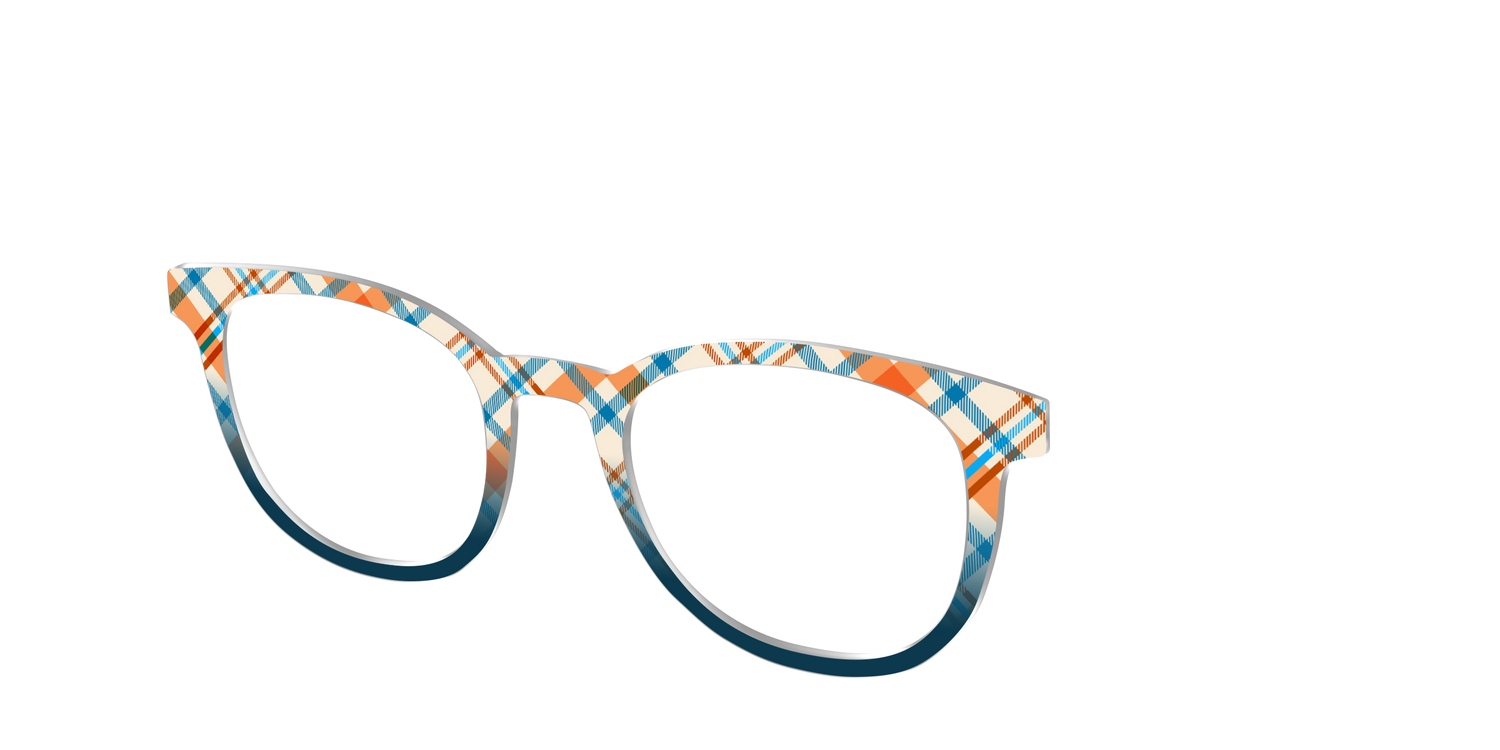 The Sailing Plaid - Angle Top Image - Pair Eyewear