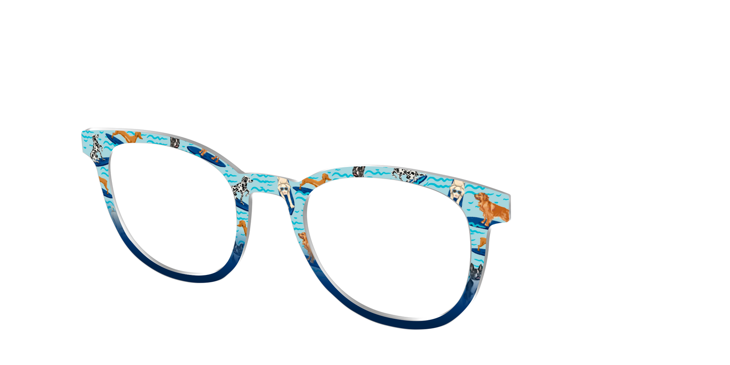 The Surf's Up Pups - Angle Top Image - Pair Eyewear