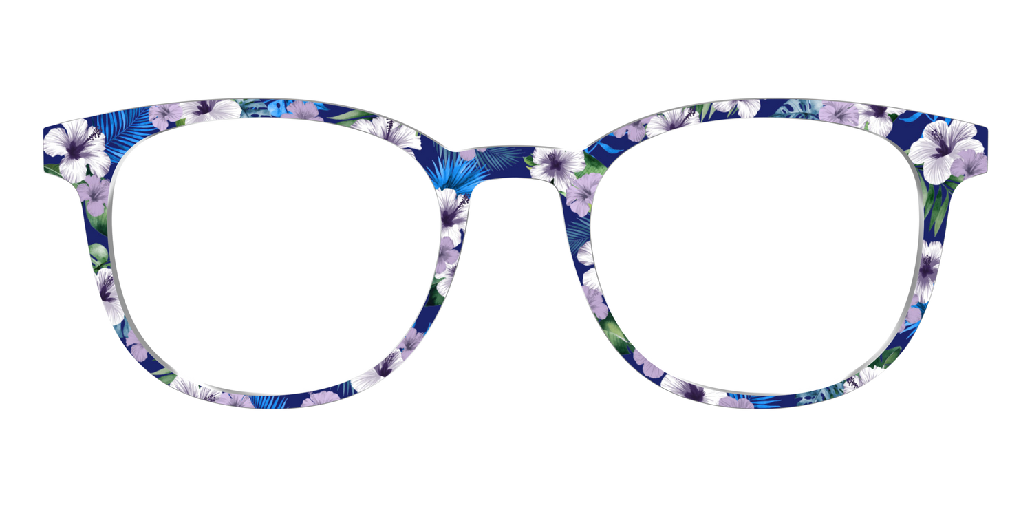 The Tropical Blue Blossoms - Front Top Image - Pair Eyewear