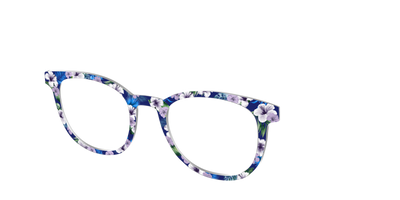 The Tropical Blue Blossoms - Angle Top Thumbnail - Pair Eyewear