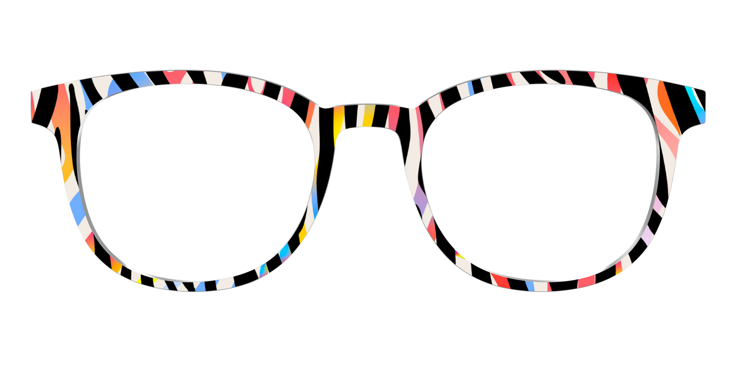 The Vivid Zebra Stripes - Front Top Image - Pair Eyewear
