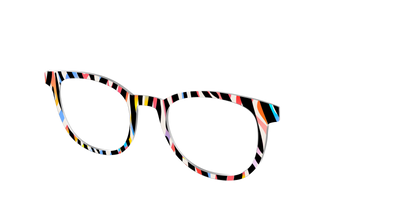 The Vivid Zebra Stripes - Angle Top Thumbnail - Pair Eyewear
