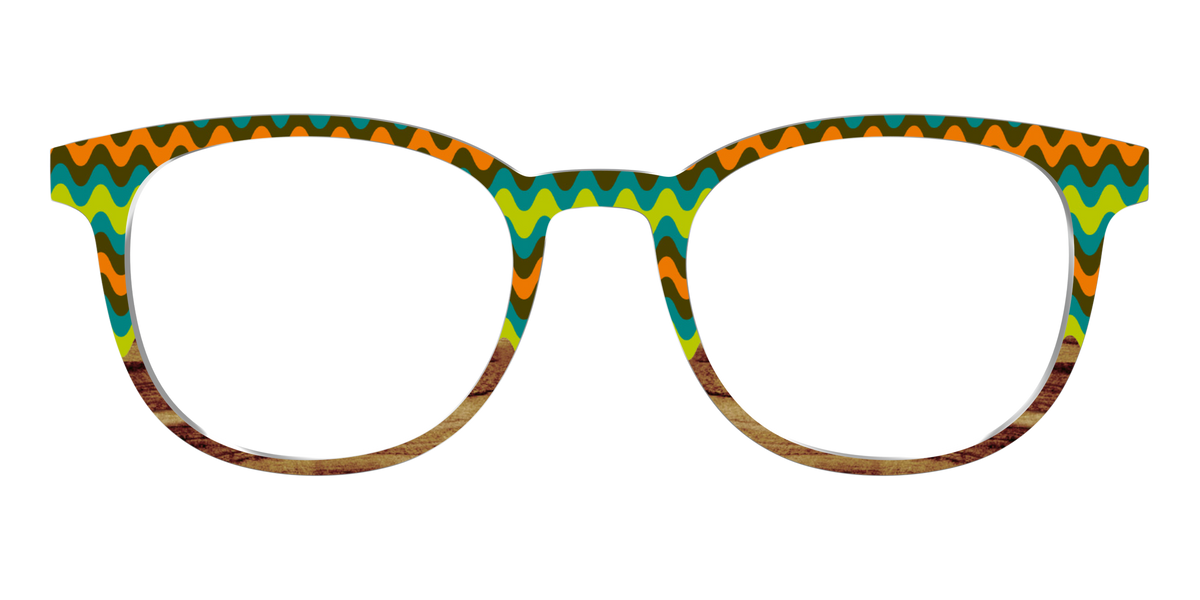 The Woodgrain Waves - Front Top Image - Pair Eyewear