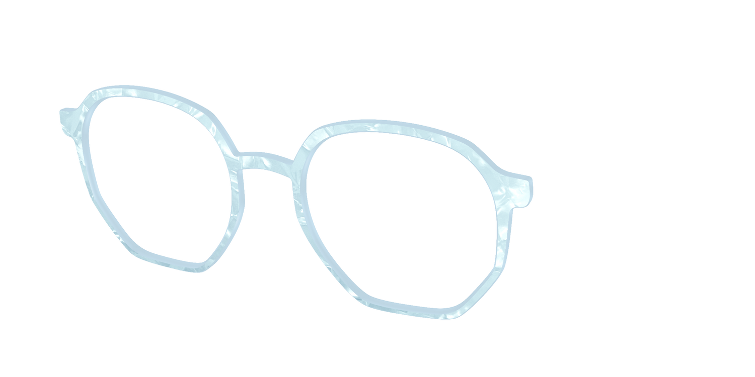 The Aquamarine Pearl Marble - Angle Top Image - Pair Eyewear