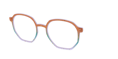 The Autumnal Gradient Crystal with Gold Flakes - Angle Top Thumbnail - Pair Eyewear