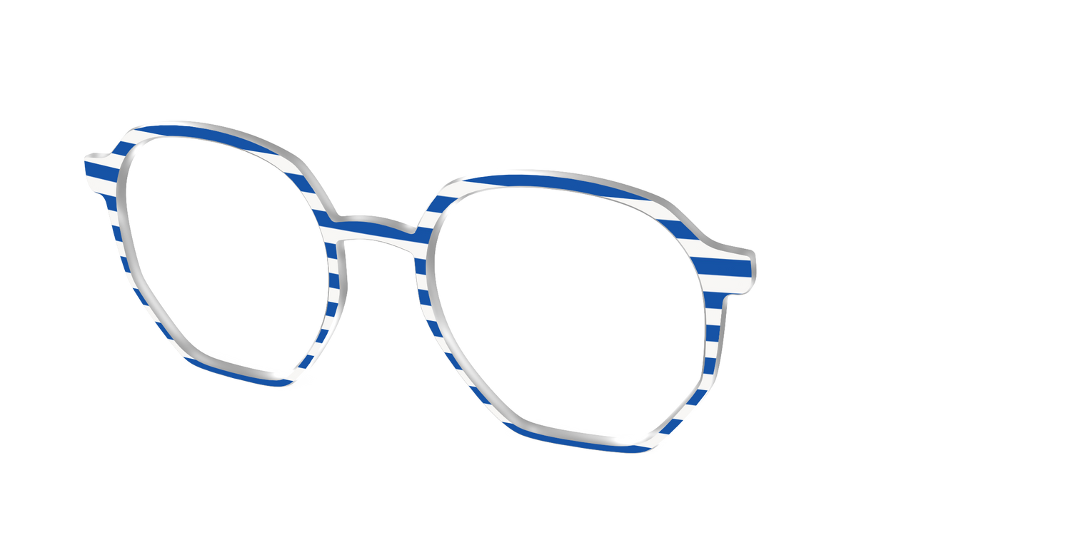 The Beach Umbrella Stripes - Angle Top Image - Pair Eyewear