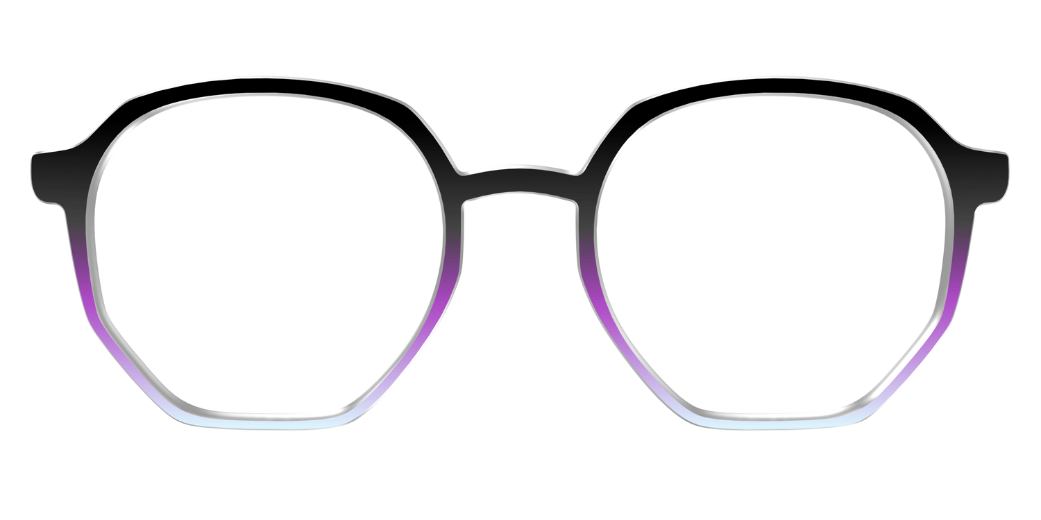 The Black to Pale Periwinkle Gradient - Front Top Image - Pair Eyewear