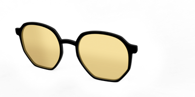 The Black With Citrine Yellow Lens - Angle Top Thumbnail - Pair Eyewear