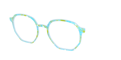 The Blue Lemonade Pearl Marble - Angle Top Thumbnail - Pair Eyewear