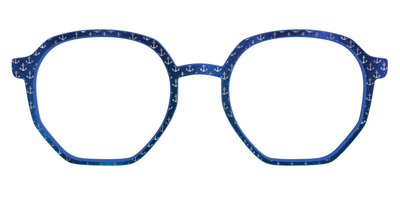 The Blue Shimmer with Silver Foil Anchors - Front Top Thumbnail - Pair Eyewear