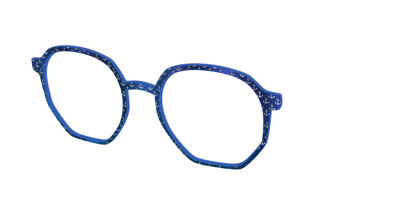 The Blue Shimmer with Silver Foil Anchors - Angle Top Thumbnail - Pair Eyewear