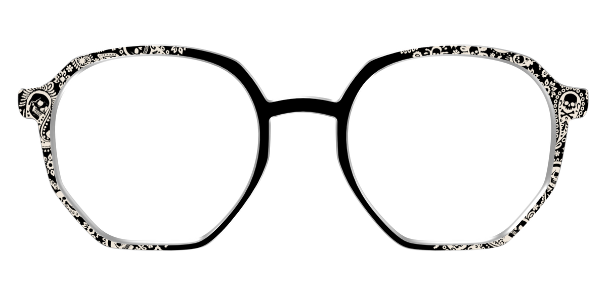 The Bone White Paisley - Front Top Image - Pair Eyewear