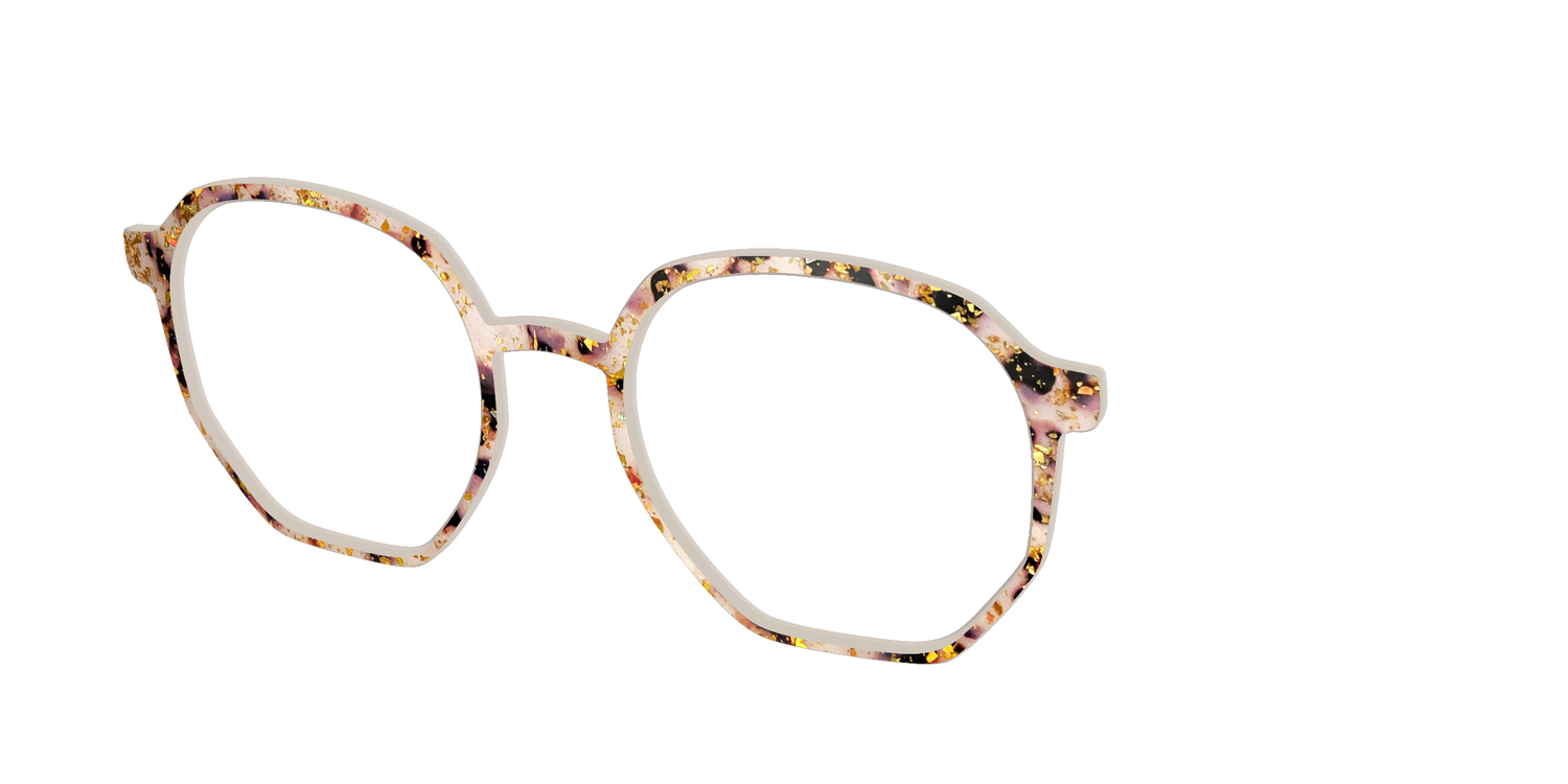 The Buttercream Tortoise with Gold Flakes - Angle Top Image - Pair Eyewear