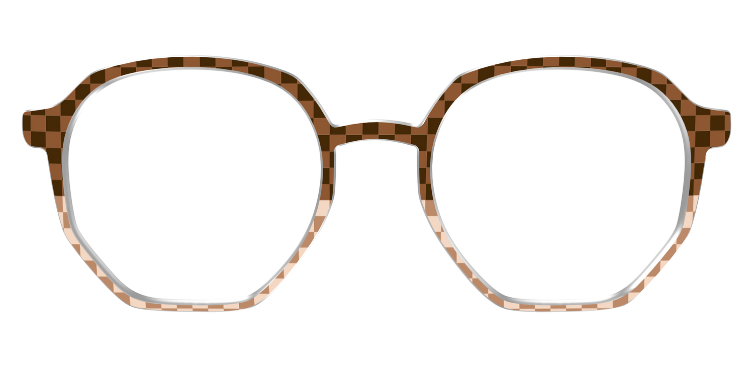 The Cappuccino Check Split - Front Top Image - Pair Eyewear