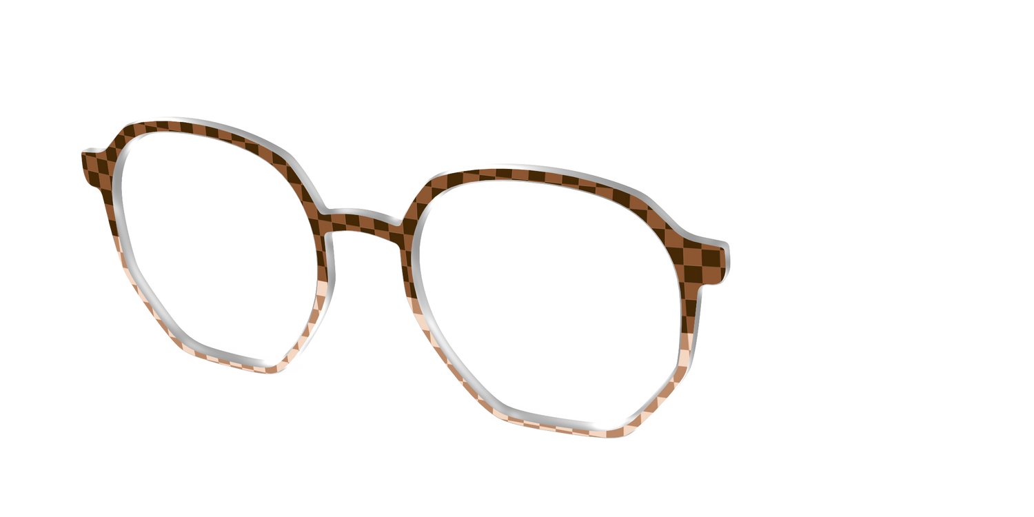 The Cappuccino Check Split - Angle Top Image - Pair Eyewear