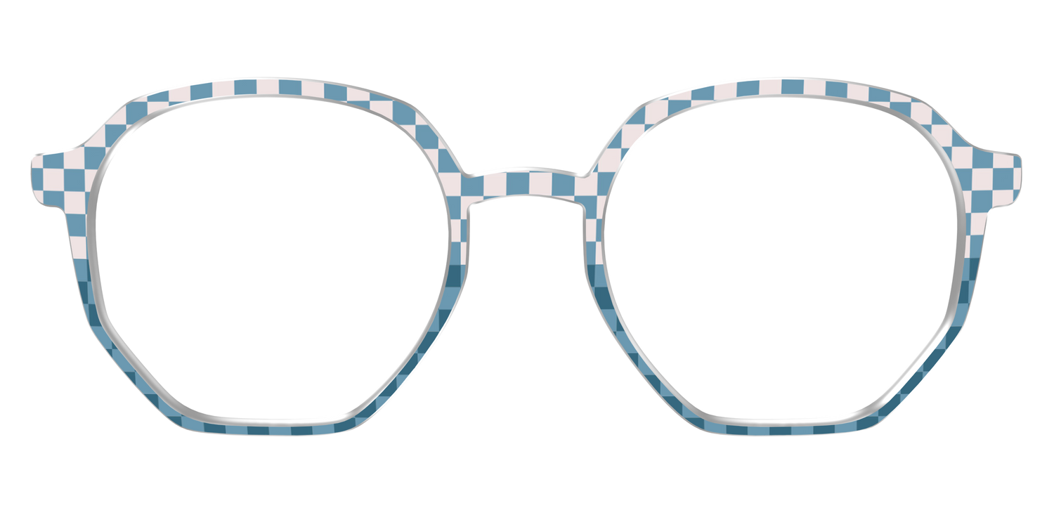 The Cerulean Check Split - Front Top Image - Pair Eyewear