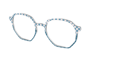 The Cerulean Check Split - Angle Top Thumbnail - Pair Eyewear