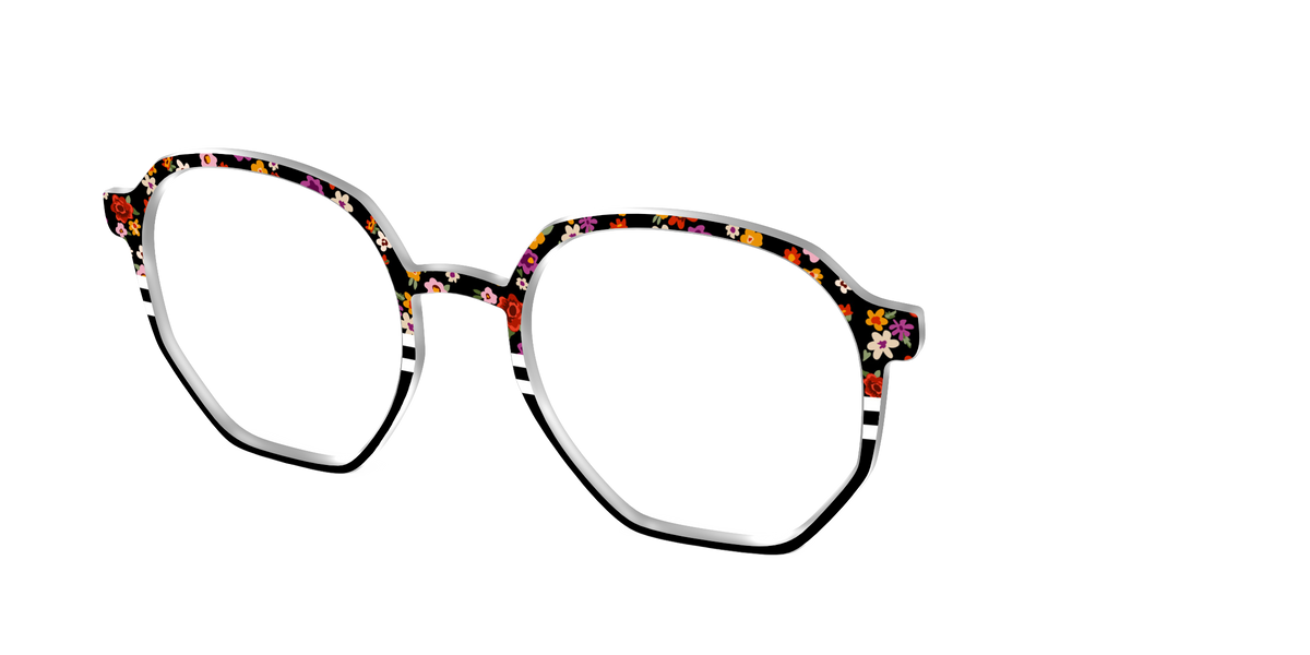 The Ditsy Stripe Split - Angle Top Image - Pair Eyewear