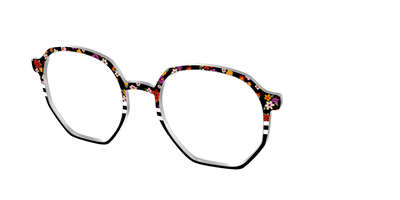 The Ditsy Stripe Split - Angle Top Thumbnail - Pair Eyewear