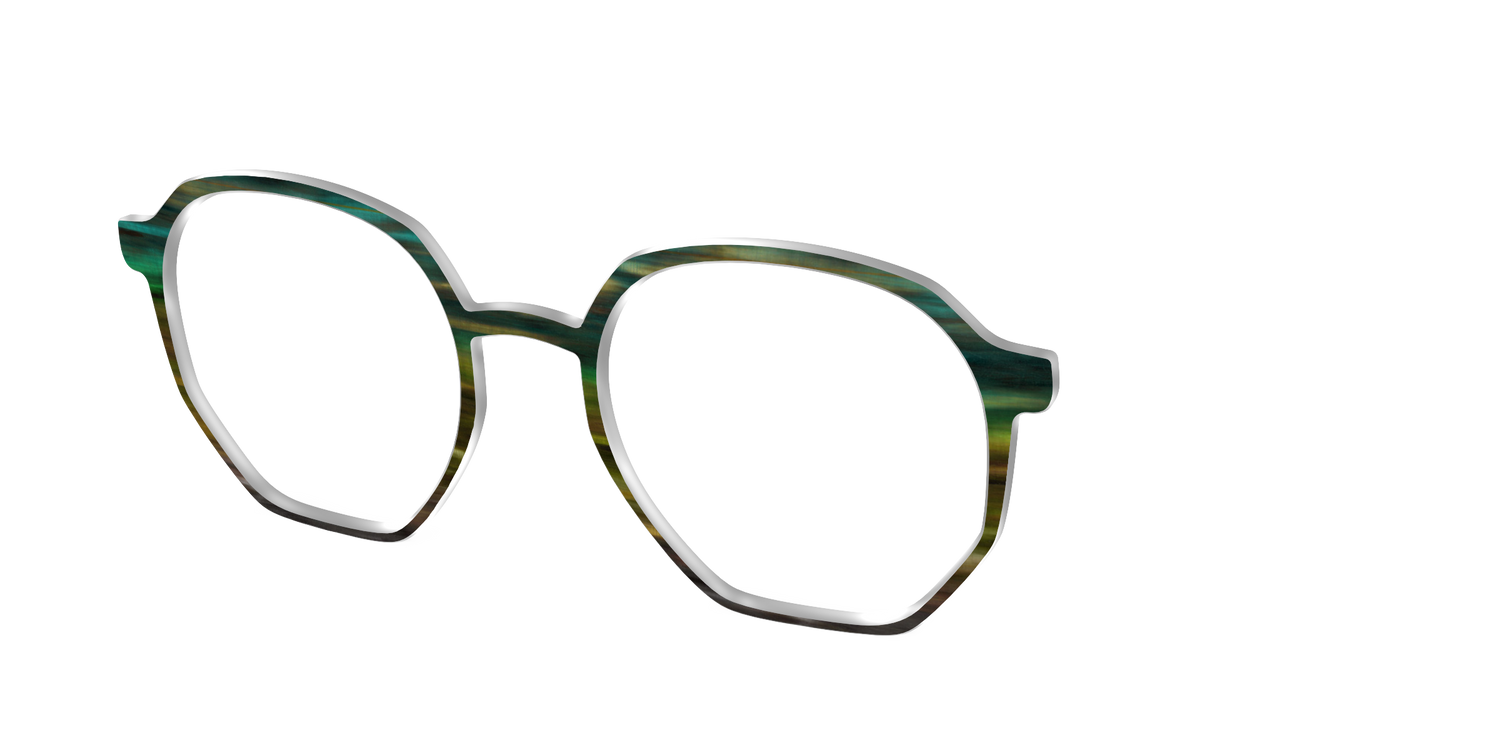 The Emerald Gradient Horn - Angle Top Image - Pair Eyewear