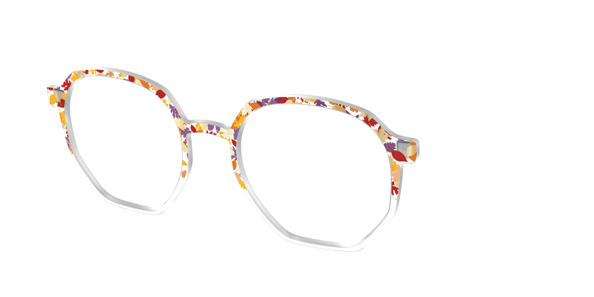 The Fallen Leaves Confetti Crystal - Angle Top Image - Pair Eyewear