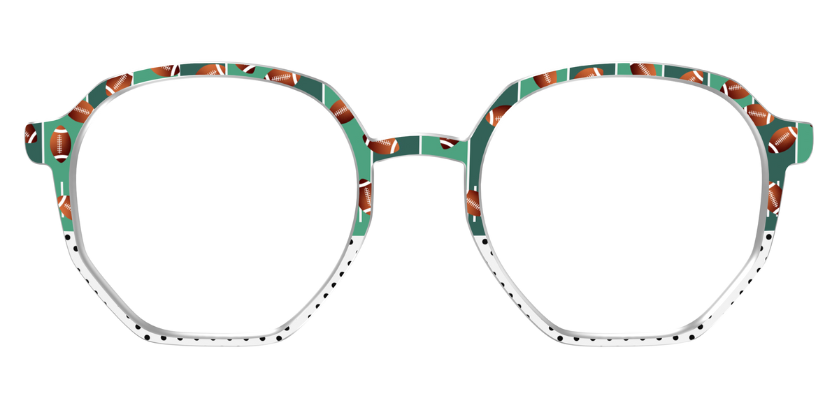 The Fifty Yard Line Polka Dot Split - Front Top Image - Pair Eyewear
