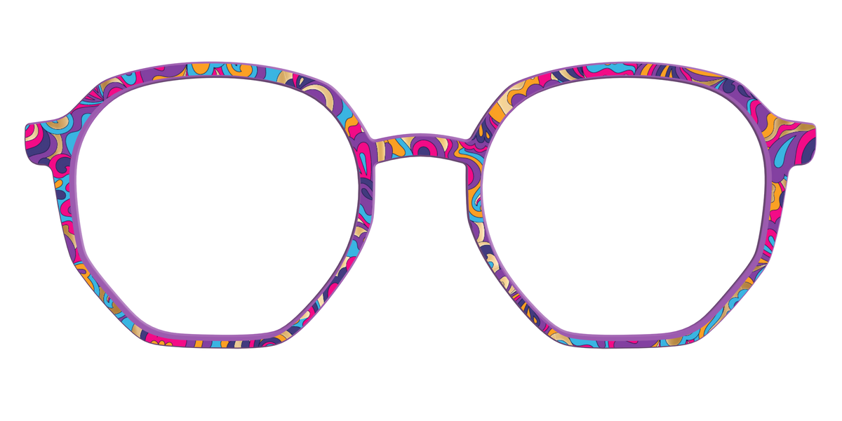 The Flower Power Paisley with Gold Foil - Front Top Image - Pair Eyewear