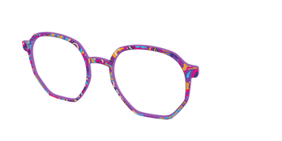 The Flower Power Paisley with Gold Foil - Angle Top Thumbnail - Pair Eyewear