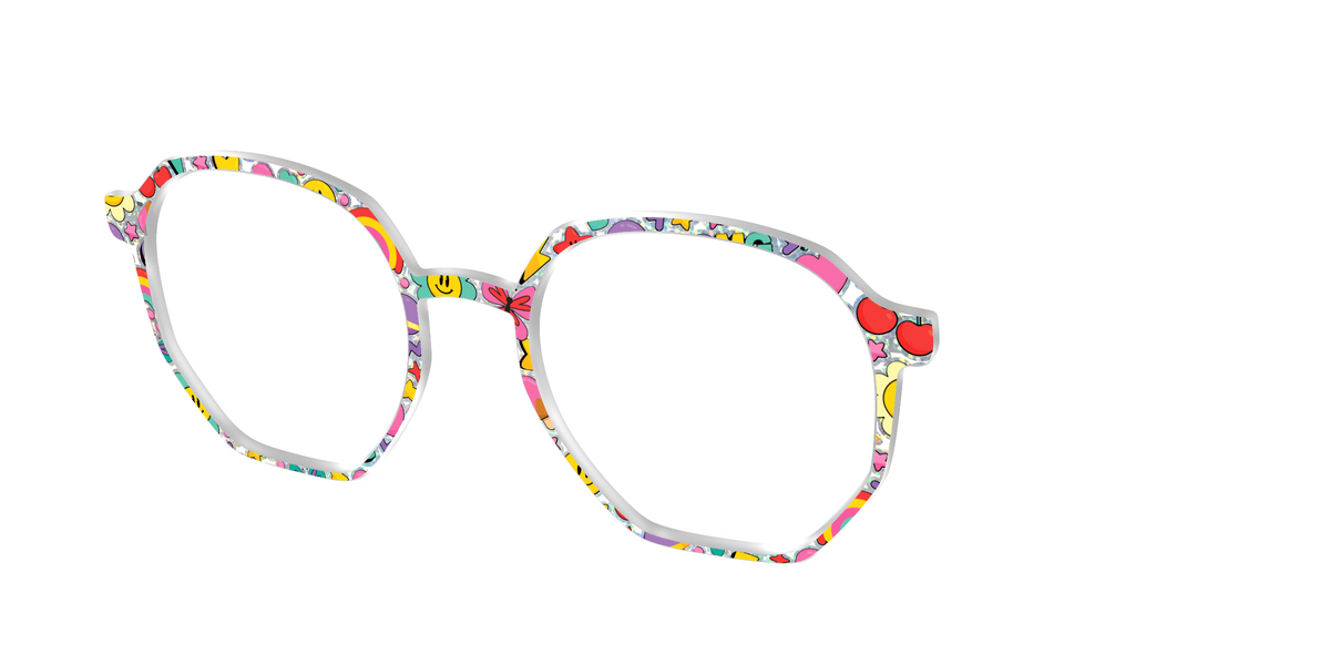 The Funky Foil Stickers - Angle Top Image - Pair Eyewear