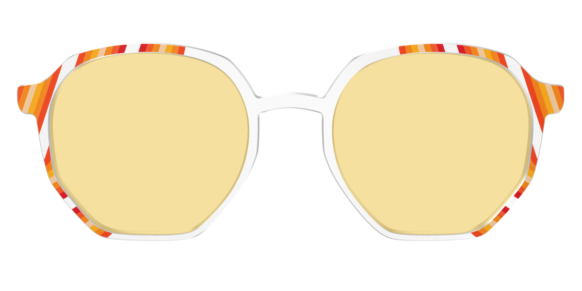 The Groovy Stripes with Citrine Yellow Lens - Front Top Image - Pair Eyewear