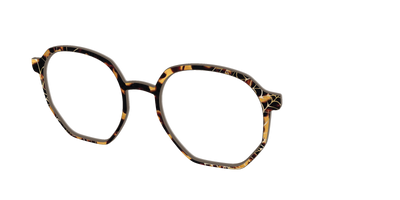 The Haunted Tortoise with Gold Foil Webs - Angle Top Thumbnail - Pair Eyewear