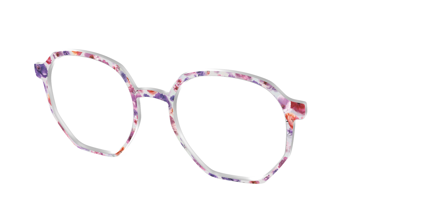 The Holographic Milky Floral - Angle Top Image - Pair Eyewear