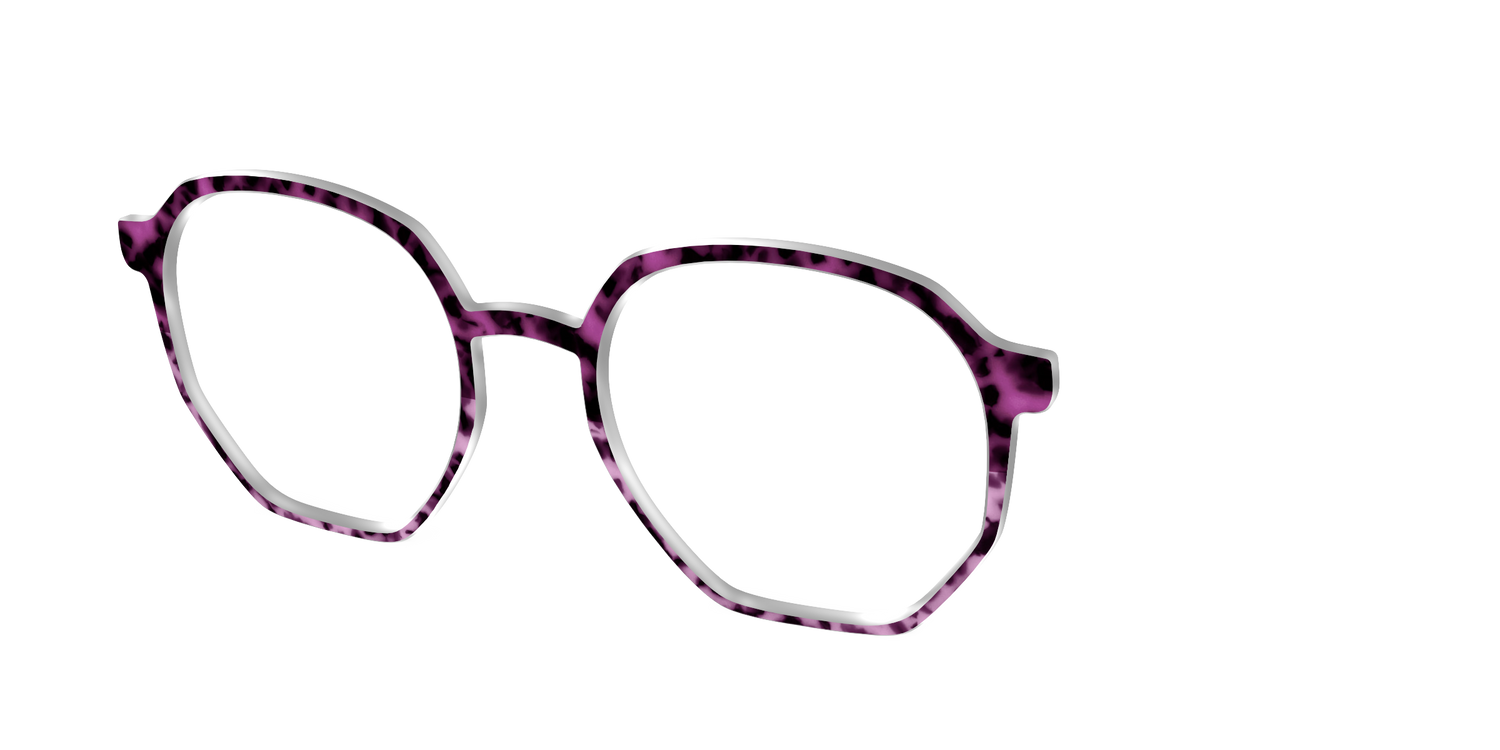 The Huckleberry Tortoise Split - Angle Top Image - Pair Eyewear