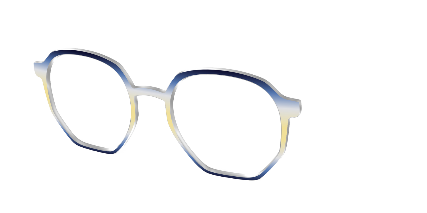 The Indigo to Honeysuckle Gradient - Angle Top Image - Pair Eyewear