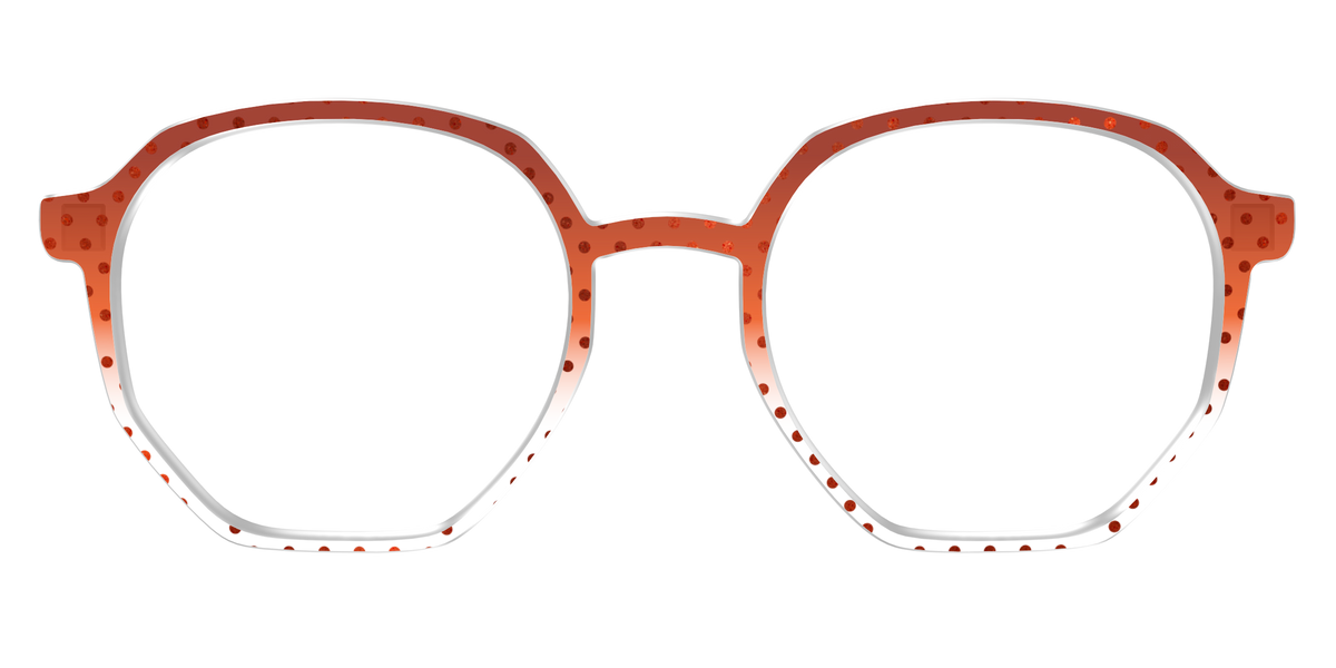 The Inferno Orange Gradient Crystal Polka Dots - Front Top Image - Pair Eyewear