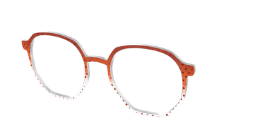 The Inferno Orange Gradient Crystal Polka Dots - Angle Top Thumbnail - Pair Eyewear