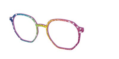 The Iridescent Rainbow Stars - Angle Top Thumbnail - Pair Eyewear
