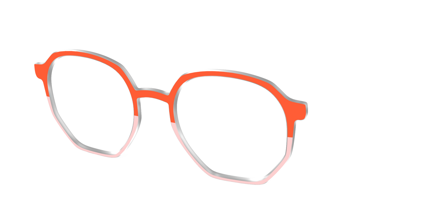 The Jasper & Venetian Pink Split - Angle Top Image - Pair Eyewear
