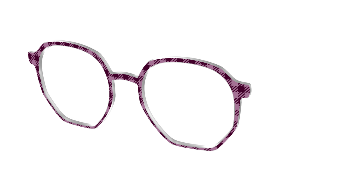 The Merlot Gingham - Angle Top Image - Pair Eyewear