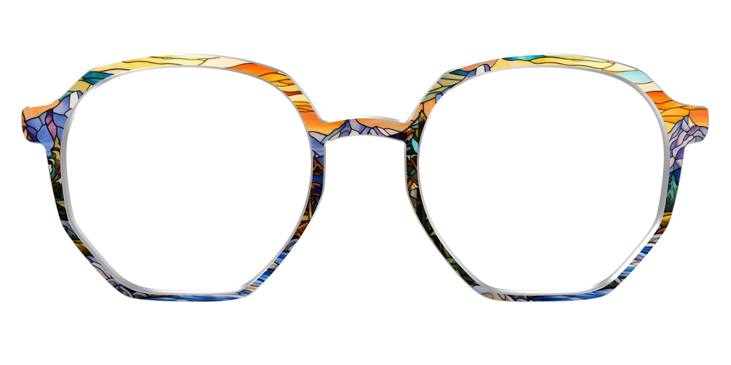 The Mountainscape Stained Glass - Front Top Image - Pair Eyewear
