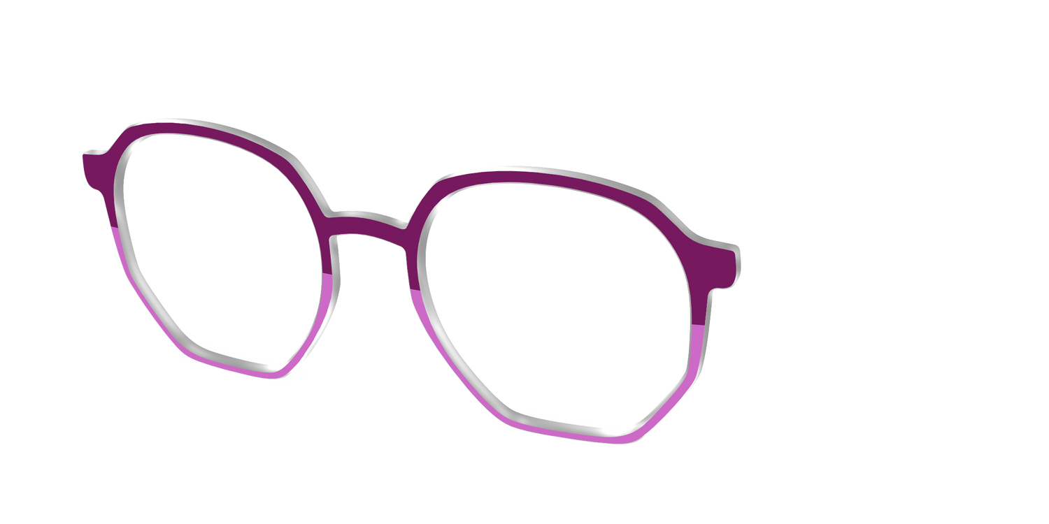The Mulberry & Orchid Split - Angle Top Image - Pair Eyewear