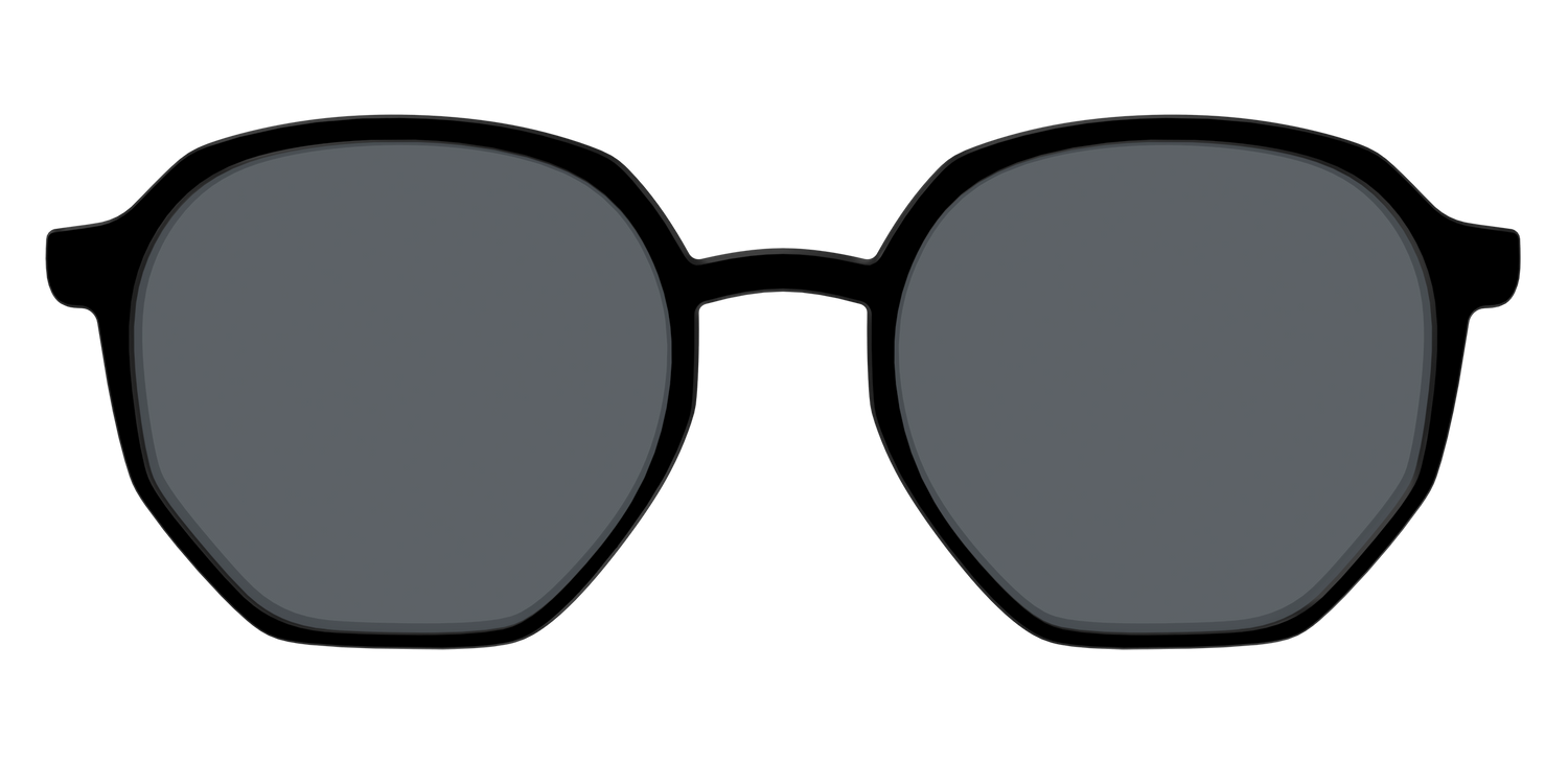 The Non-Polarized Black Sun Top - Front Top Image - Pair Eyewear