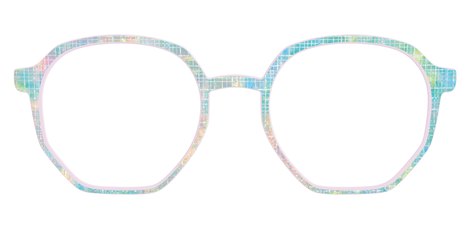 The Pastel Gradient with Holographic Hatching - Front Top Image - Pair Eyewear