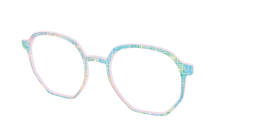 The Pastel Gradient with Holographic Hatching - Angle Top Thumbnail - Pair Eyewear